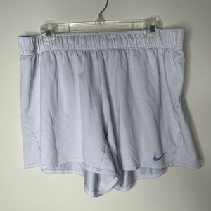 Nike Gray and Blue Athletic Shorts Lightweight Breathable
